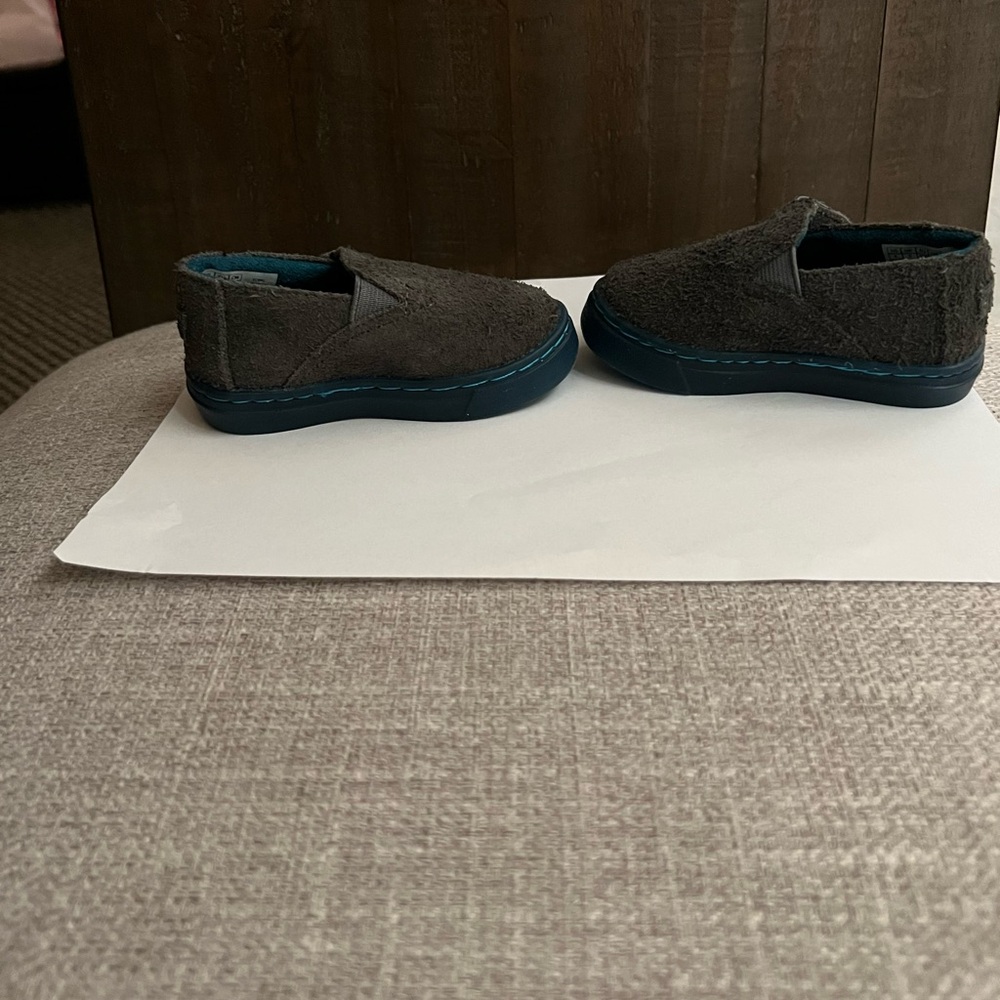 Toms Kids Charcoal Slip-On Slippers